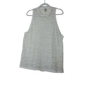 Free People We The Free Tank Top Womens Large White Sleeveless Oversized Stretch